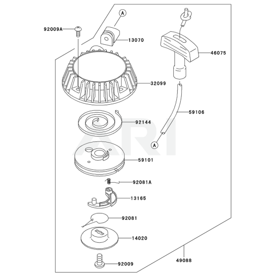 Starter for Kawasaki KHS1100A