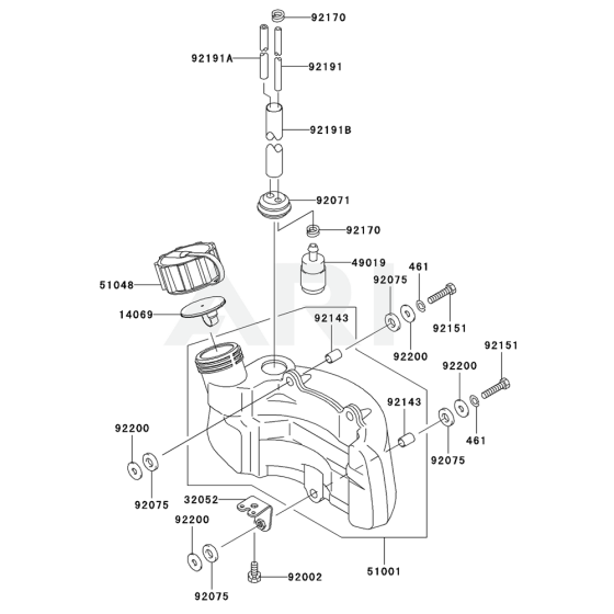 Fuel Tank & Valve for KHS1100A