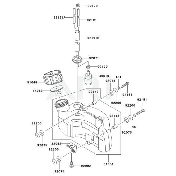 Fuel Tank & Valve for KHS750A