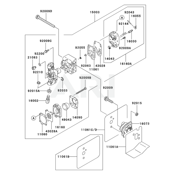 Carburettor for Kawasaki KHS750B