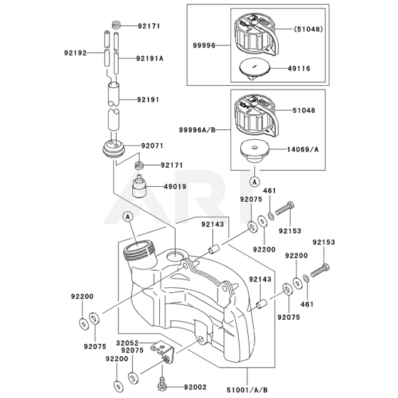Fuel Tank & Valve for KHS750BC