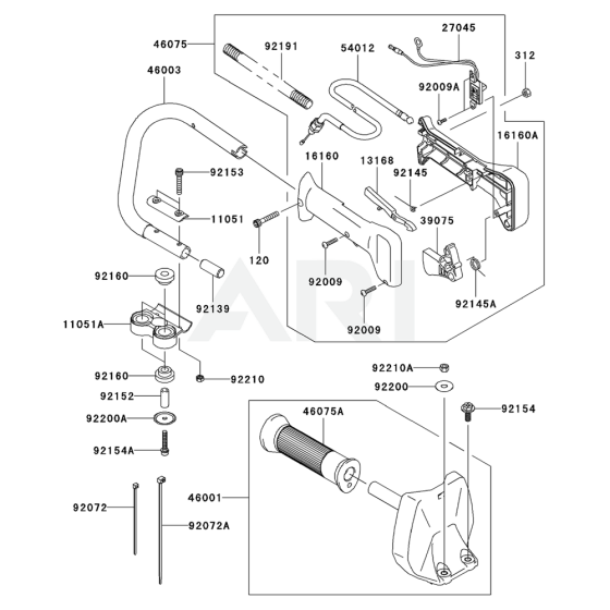 Pipe, Handle & Guard for KHSS1100A
