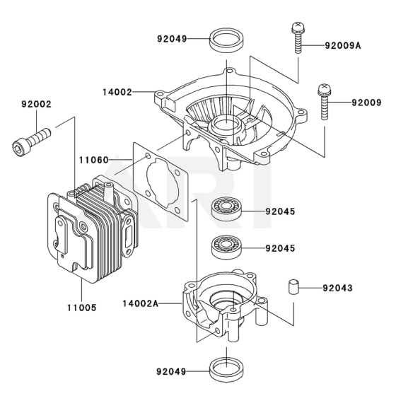 Cylinder / Crankcase for KHT600S