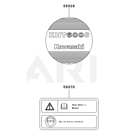 Kawasaki KHT600SC Label