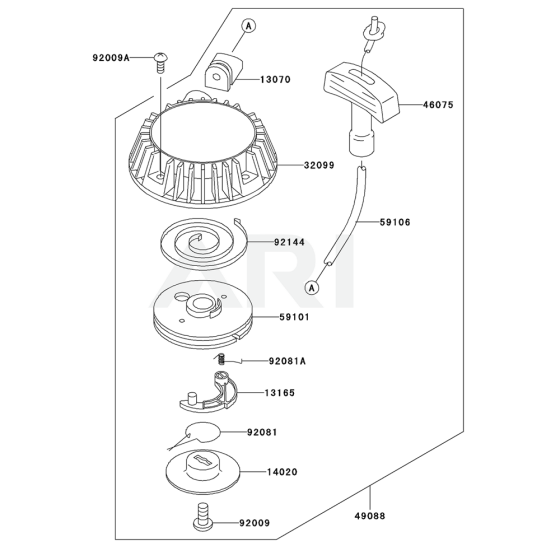 Starter for Kawasaki KHT750SC