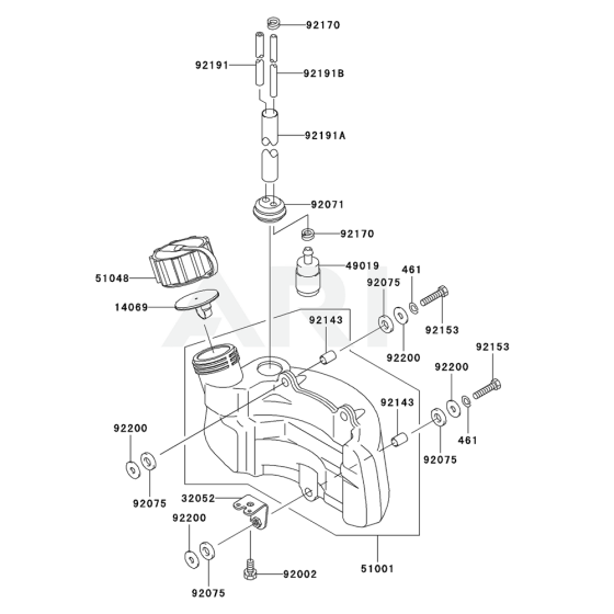 Fuel Tank & Valve for Kawasaki