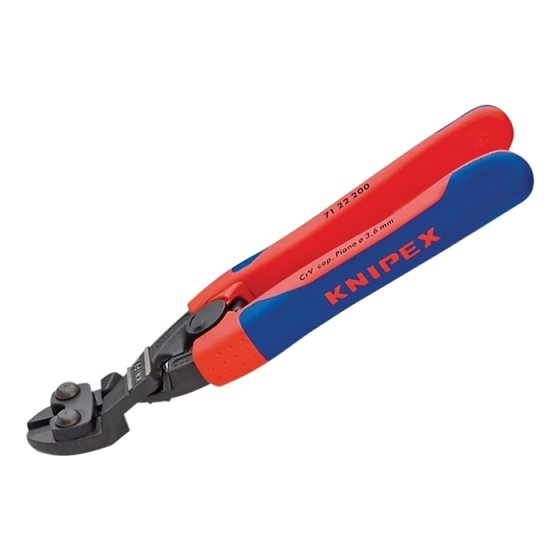 CoBolt Compact Bolt Cutter 20ᄚ Head Multi Component Grip 200mm (8in) by Knipex - 71 22 200 SB