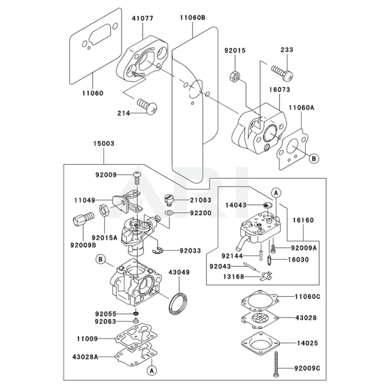 Carburettor for Kawasaki Blower