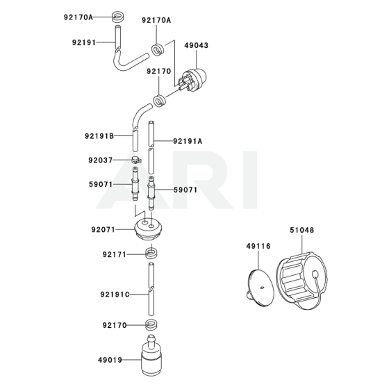 Fuel Tank & Valve for KRB400B