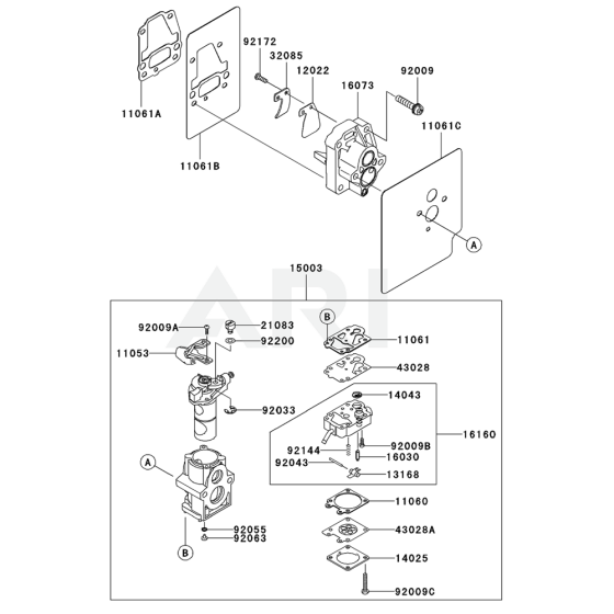 Carburettor for Kawasaki Blower