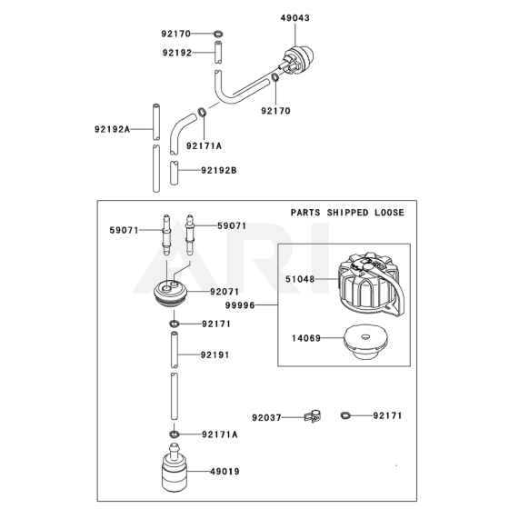 Fuel Tank & Valve for KRB650BC