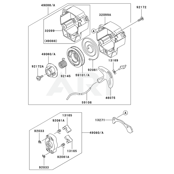 Starter for Kawasaki KRH300AC
