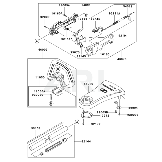 Pipe, Handle & Guard for KTF27A