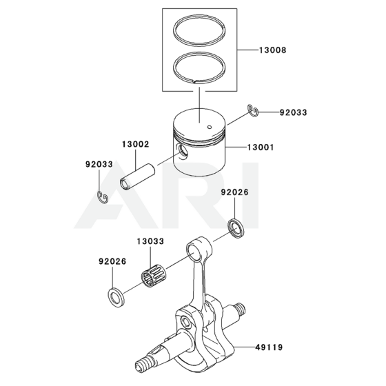 Piston & Crankshaft for KTF27AC
