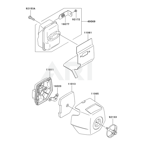 Air Filter & Muffler for KTF27B