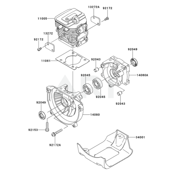 Cylinder/Crankcase for KTFR27A