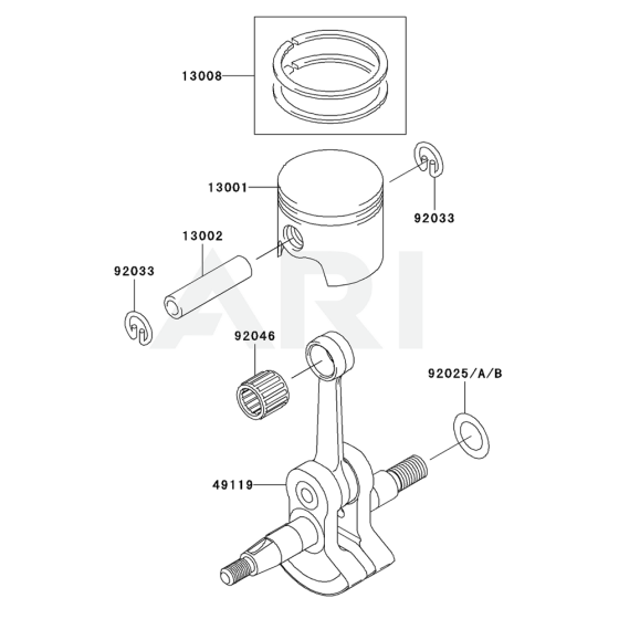Piston & Crankshaft for KTR26AC