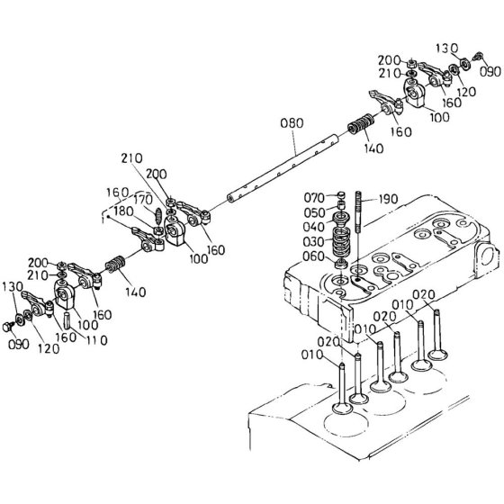 Rocker Arm Assembly for Kubota D1105-BG2 Engine