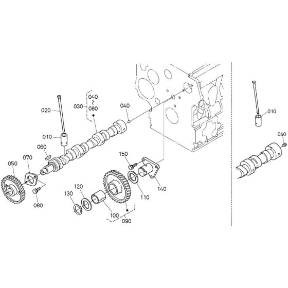 Camshaft Assembly for Kubota D1105-BG2 Engine