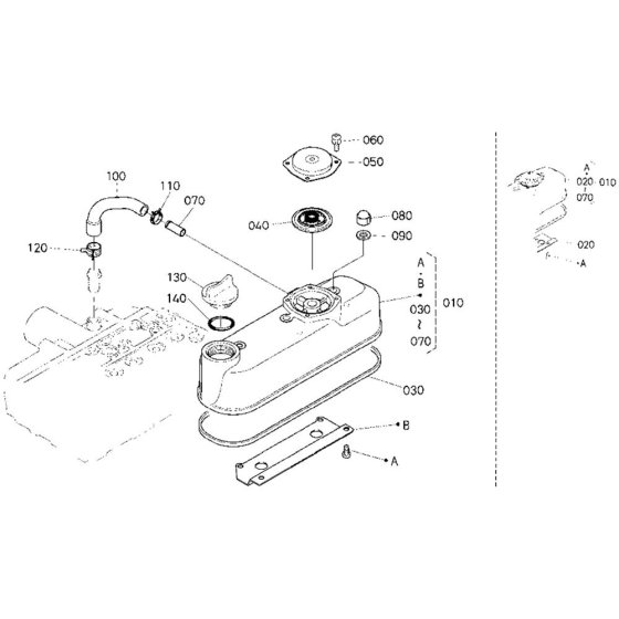 Head Cover Assembly for Kubota D1105-E2B Engine