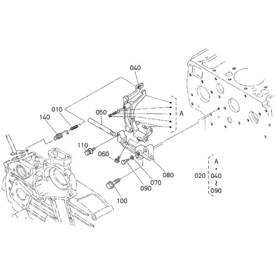 Governor Assembly for Kubota D1503-M-E3B Engine
