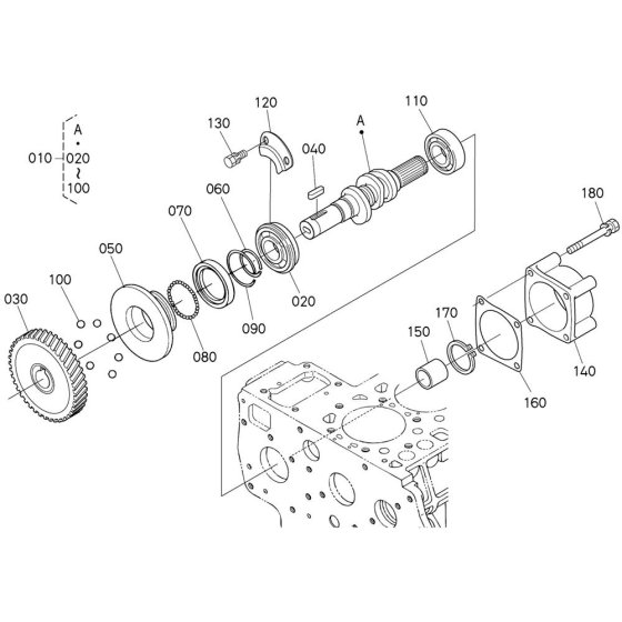 Fuel Camshaft Assembly for Kubota D1703-M-DI-E4B Engine