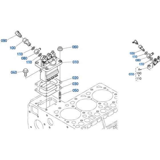 Injection Pump Assembly for Kubota D1703-M-E3B Engine