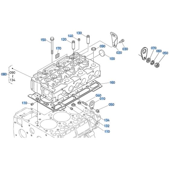 Cylinder Head Assembly for Kubota D1703-M-E3B Engine