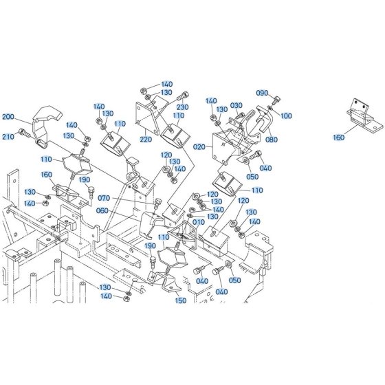 Engine Bracket Assembly for Kubota D1703-M-E3B Engine