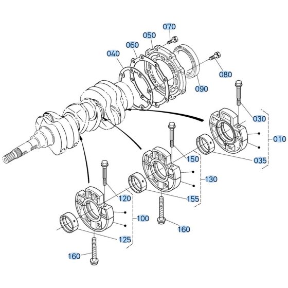 Main Bearing Case Assembly for Kubota D1703-M-E3B Engine