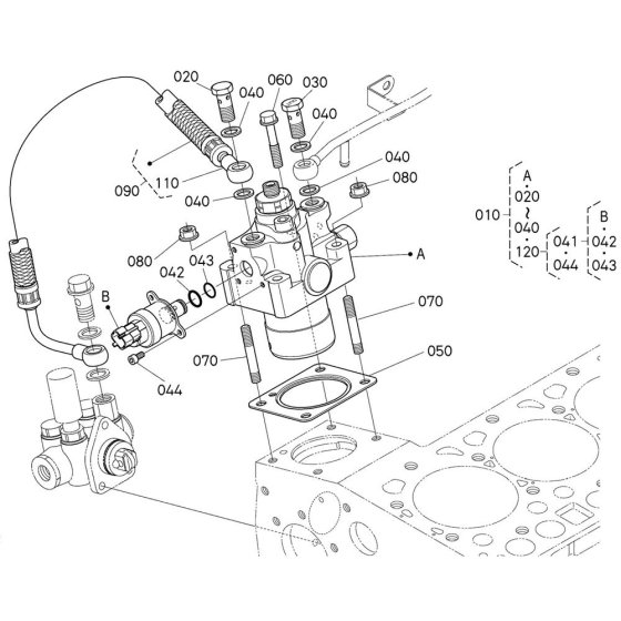 Injection Pump Assembly for Kubota D1803-CR-T-E5 Engine