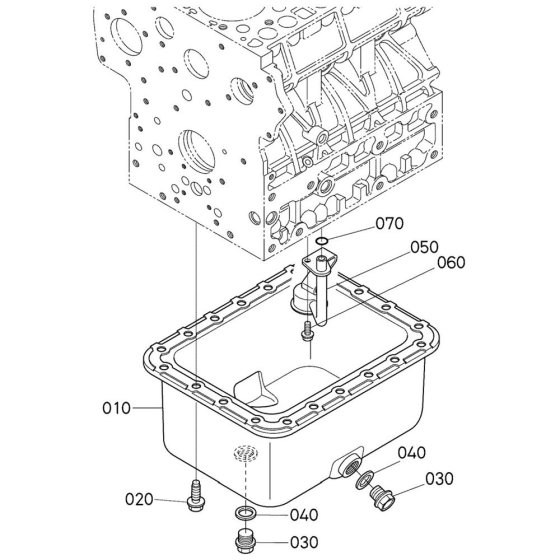 Oil Pan Assembly for Kubota D1803-CR-T-E5 Engine