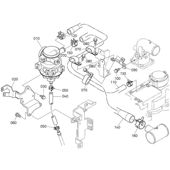 Separator Assembly for Kubota D1803-CR-T-E5 Engine