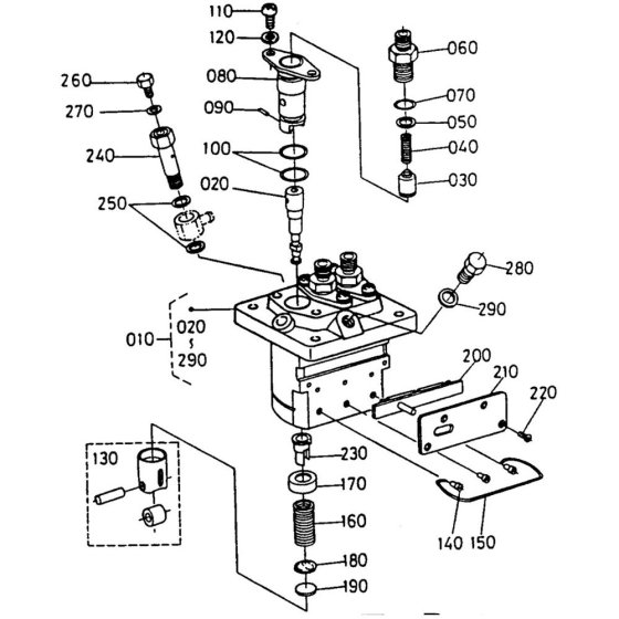Injection Pump Assembly for Kubota D722-BBS Engine