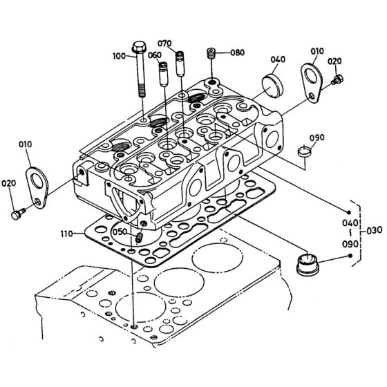Cylinder Head Assembly for Kubota D722-BBS Engine