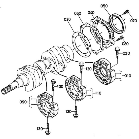 Main Bearing Case Assembly for Kubota D722-BBS Engine