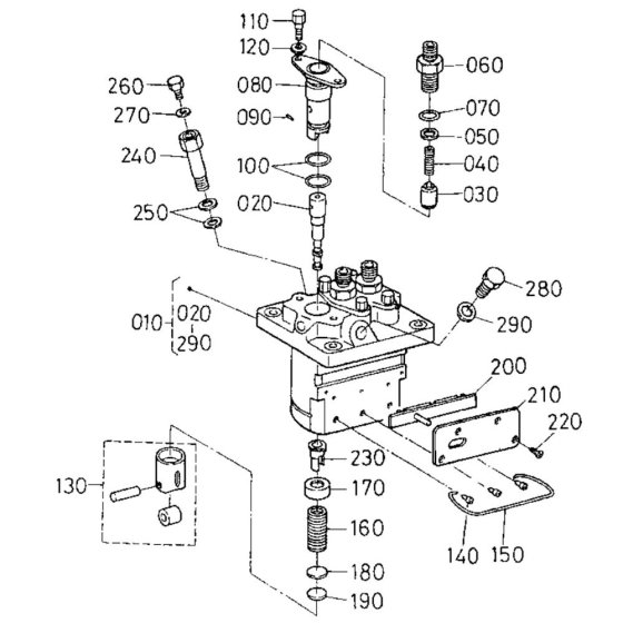 Injection Pump Assembly for Kubota D782-EB Engine