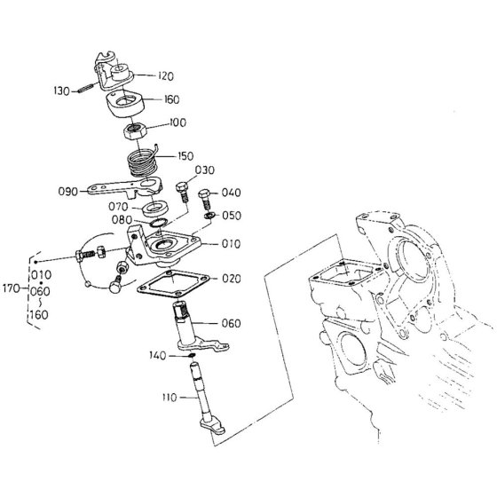 Speed Control Plate Assembly for Kubota D782-EB Engine
