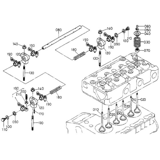Rocker Arm Assembly for Kubota D782-EB Engine