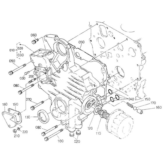 Gear Case Assembly for Kubota D782-EB Engine