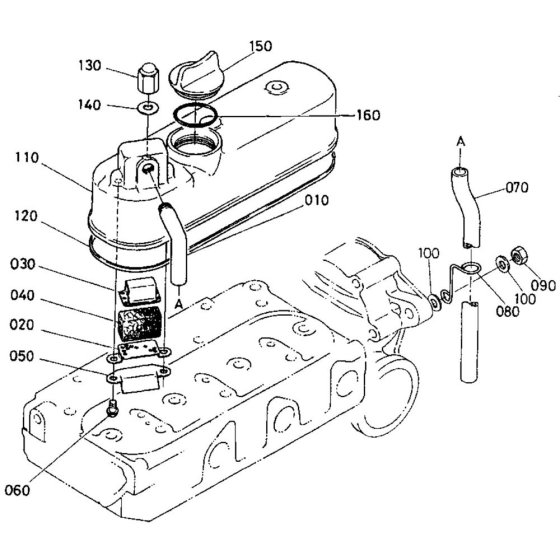 Head Cover Assembly for Kubota D782-EB Engine
