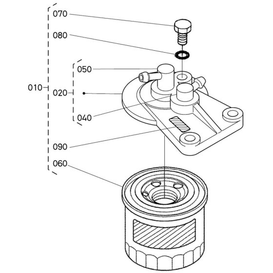 Fuel Filter Assembly for Kubota D902-E4B Engine