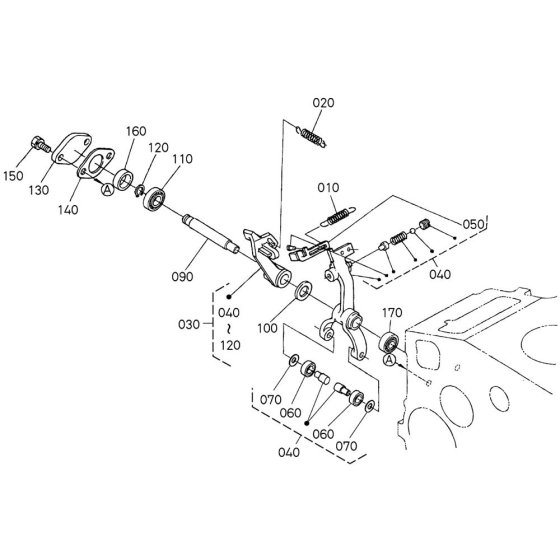 Governor Assembly for Kubota D905-E2BG Engine