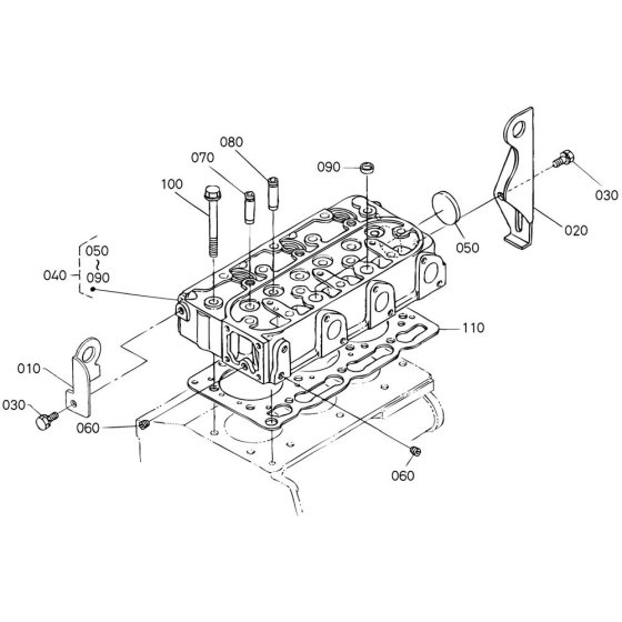 Cylinder Head Assembly for Kubota D905-E2BG Engine