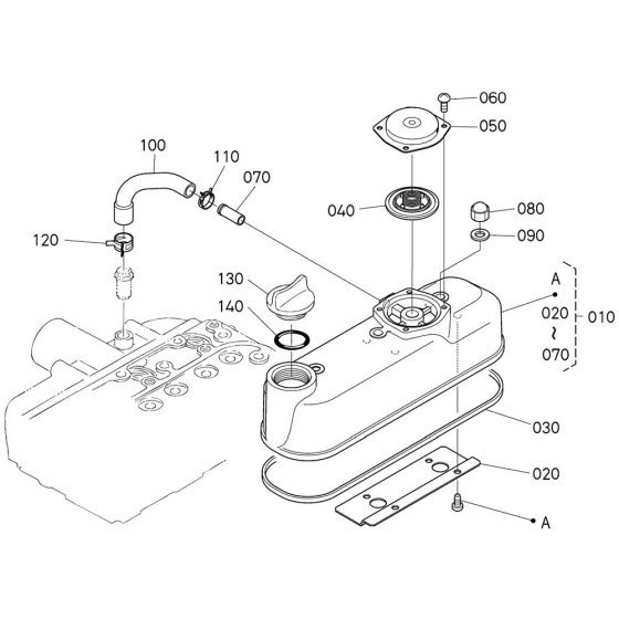 Head Cover Assembly for Kubota D905-E2BG Engine