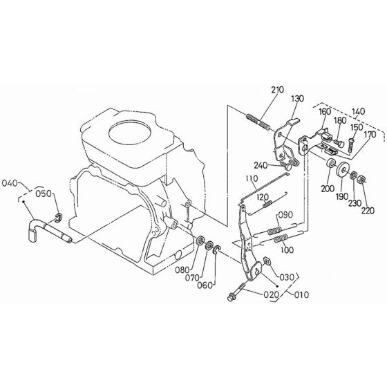 Governor Assembly for Kubota GH170 Engine