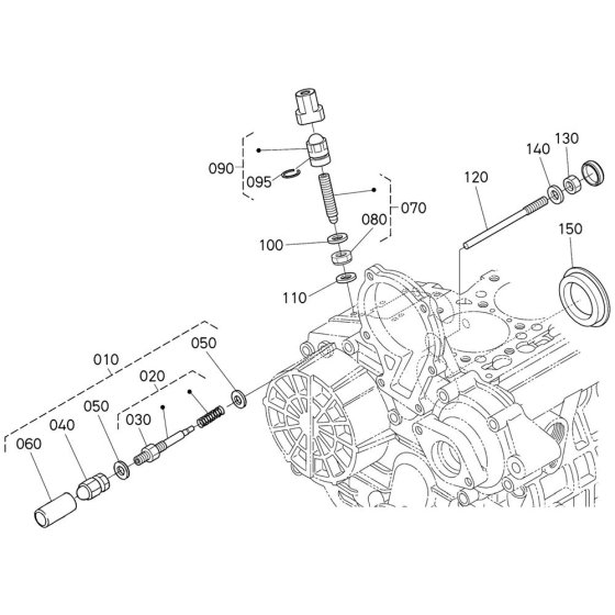 Idle Apparatus Assembly for Kubota V1505-E4B Engine