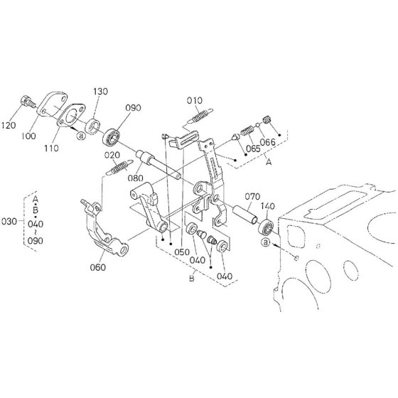 Governor Assembly for Kubota V1505-EB Engine