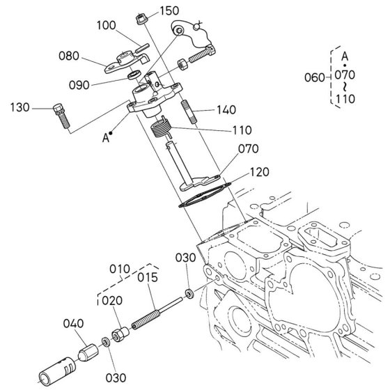 Speed Control Plate Assembly for Kubota V2403-M-E3B Engine