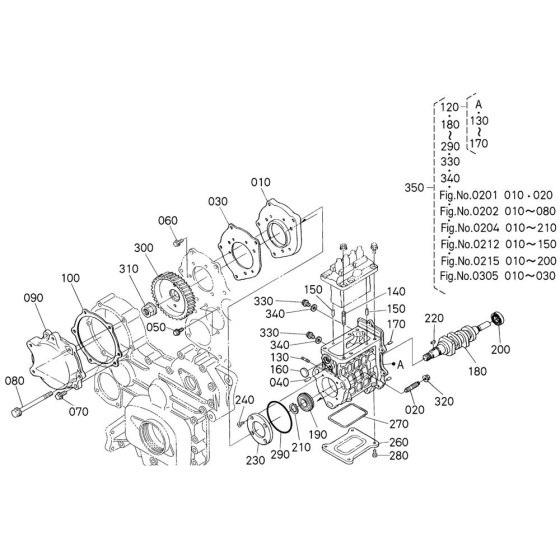 Fuel Camshaft Assembly for Kubota V3300-T-E2B Engine